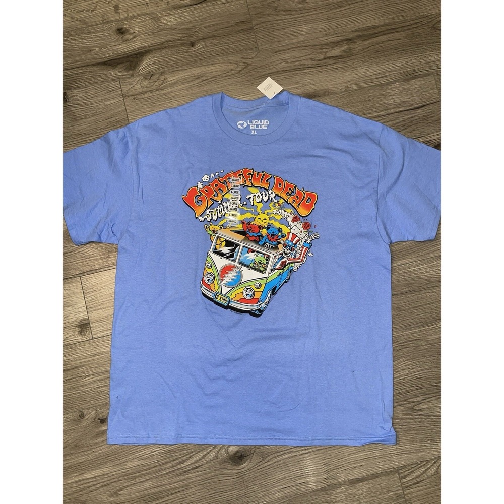 Grateful Dead Liquid Blue Shirt Adult Size XL Blue 2023 Summer Tour‎